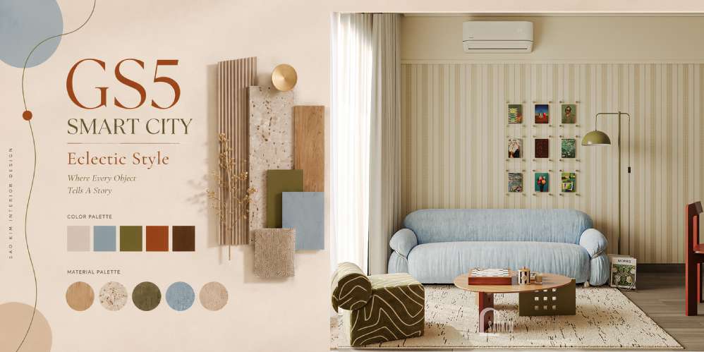 Thiết kế chung cư phong cách Eclectic dự án Vinhomes Smart City - Nghệ thuật sáng tạo được tuyển chọn cho không gian sống đậm chất riêng